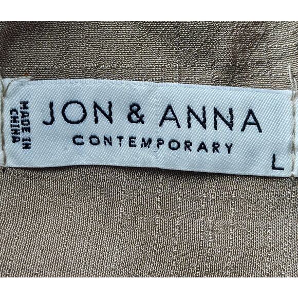 JON & ANNA WOMEN'S CONTEMPORARY LONG-SLEEVE BUTTON-DOWN SHIRT DRESS – SIZE LARGE - Picture 5 of 9